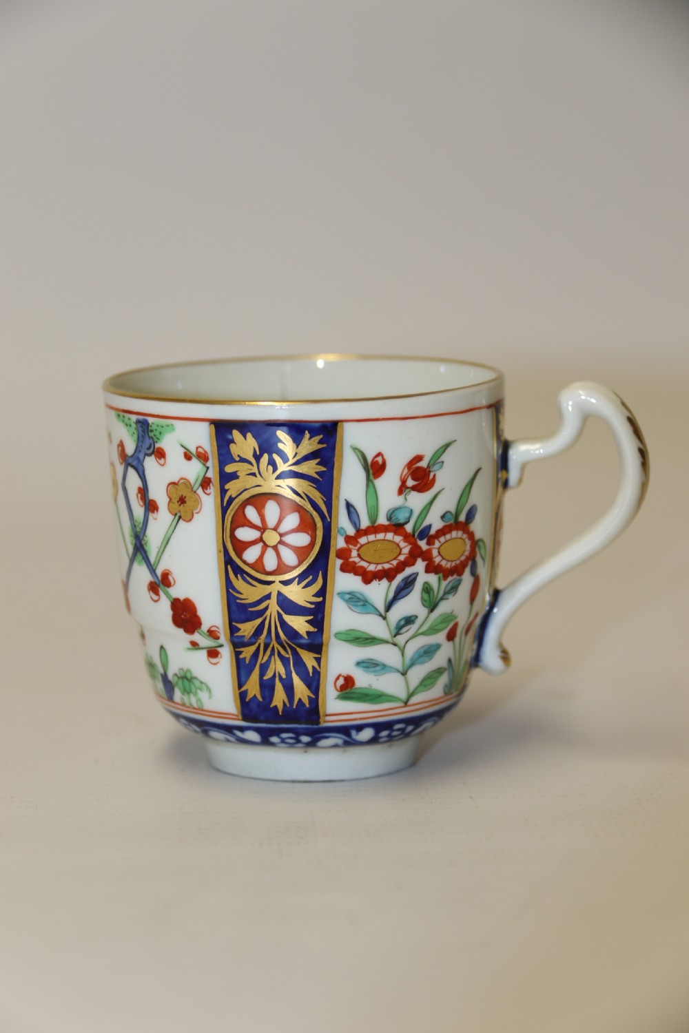 A fine Antique English Dr Wall First Period Worcester Cup and Saucer View V