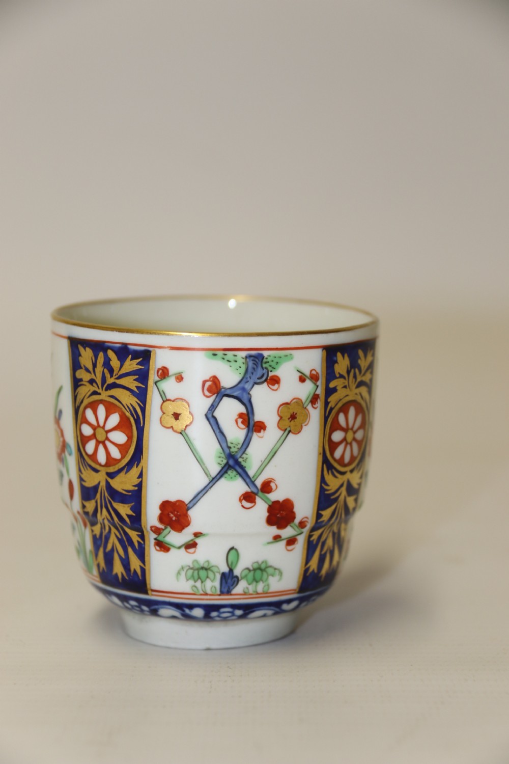 A fine Antique English Dr Wall First Period Worcester Cup and Saucer View VI