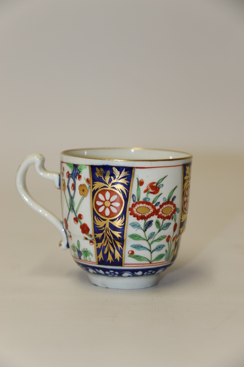 A fine Antique English Dr Wall First Period Worcester Cup and Saucer View VIII