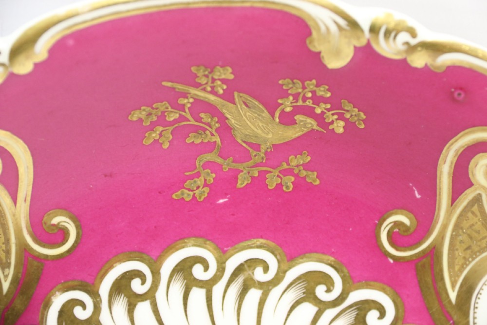 An  Antique English early 19th C Hand Painted Shallow Dish by Daniel  Factory  View VII
