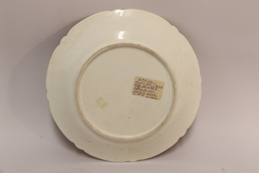 An  Antique English early 19th C Hand Painted Shallow Dish by Daniel  Factory  View IX