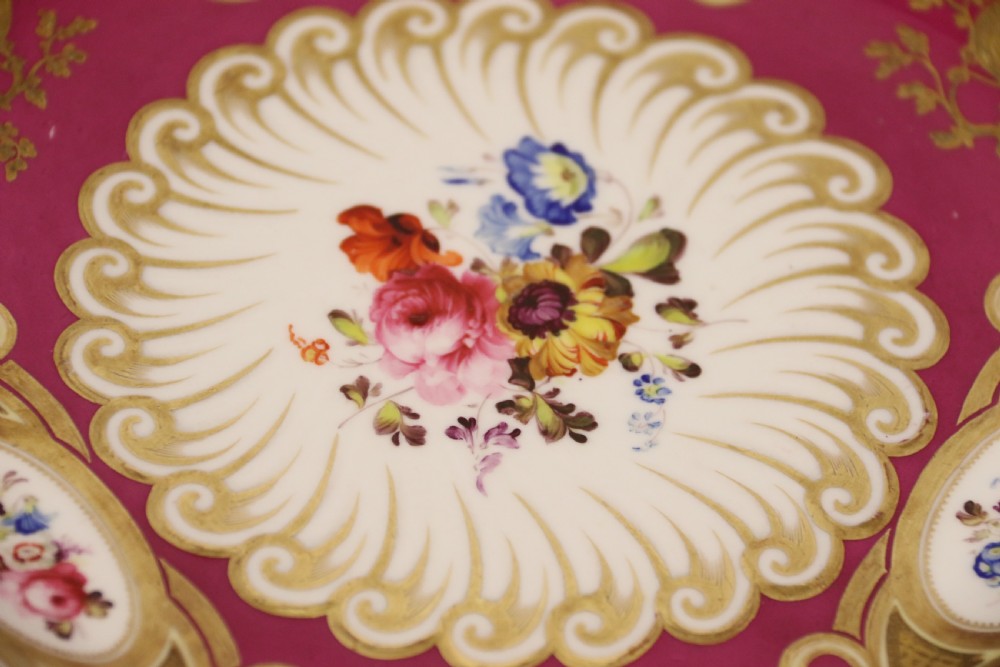 An  Antique English early 19th C Hand Painted Shallow Dish by Daniel  Factory  View XII