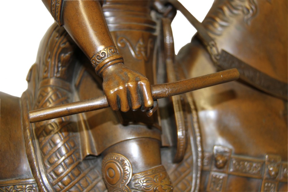 A Magnificent 19th C Grand Tour Bronze study of Bartolomeo Colleoni on Horseback by Verrocchio View XIII