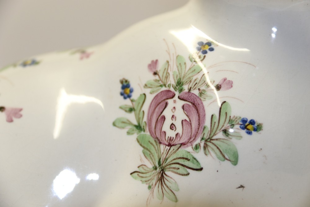 A large French early 20th C hand painted faience Pottery Cat. View XII