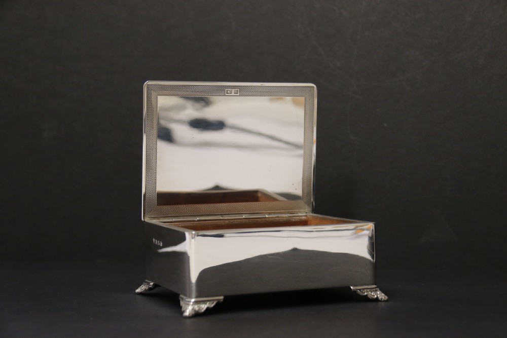 A Heavy English Solid Silver Box View VI