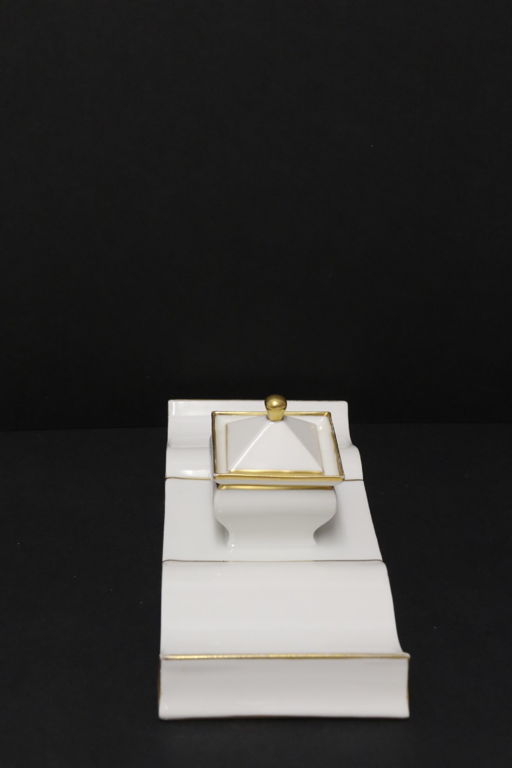 A Stylish Art Deco Porcelain Desk Inkstand View III