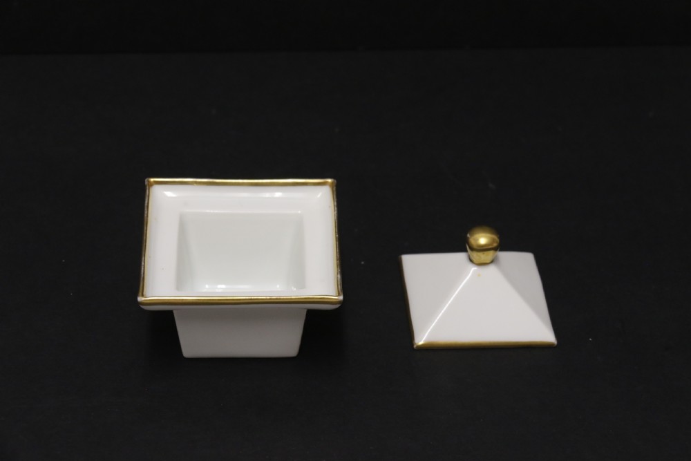 A Stylish Art Deco Porcelain Desk Inkstand View V