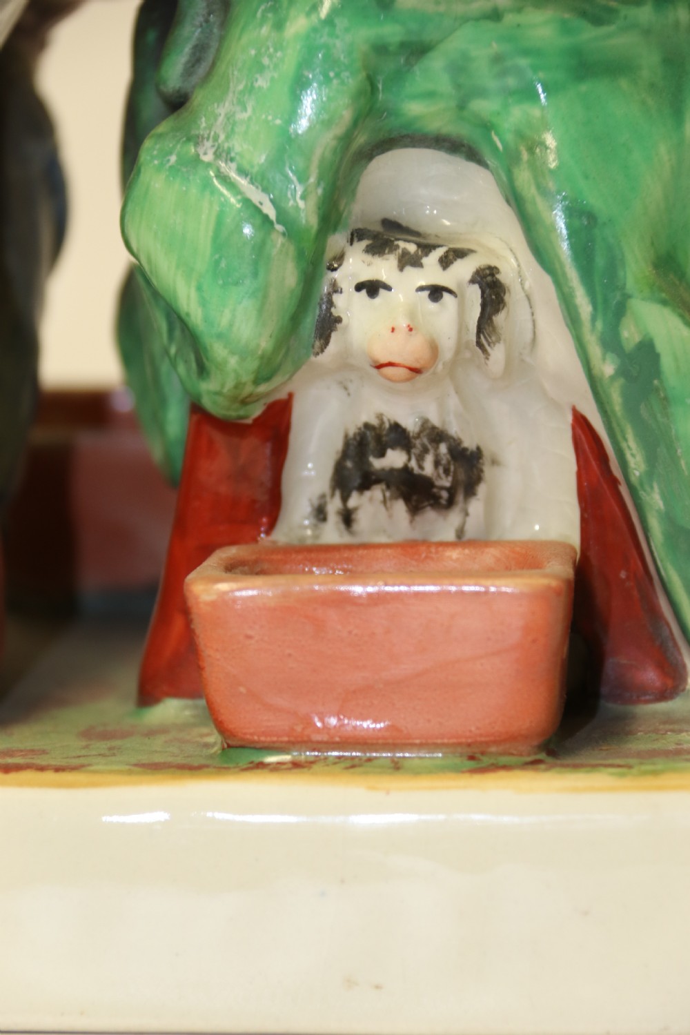 A large pair of  19th C Staffordshire Pottery Seated figures. View XXIII