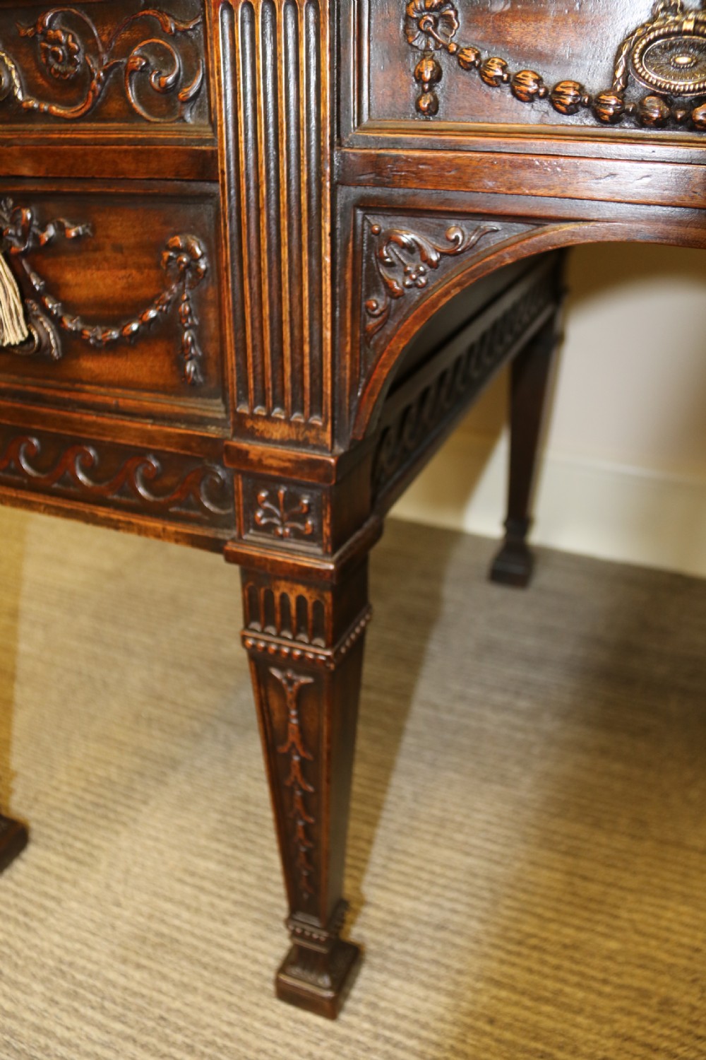   A fine Freestanding  Robert Adam style Desk View VI