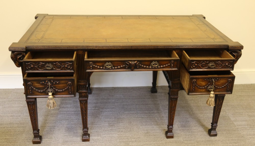   A fine Freestanding  Robert Adam style Desk View VIII