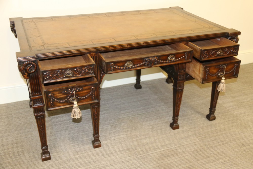   A fine Freestanding  Robert Adam style Desk View XII