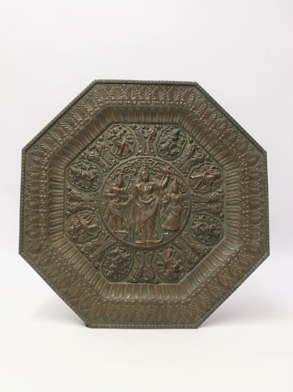 A Superb large Raj period 19th C Indian Copper Charger