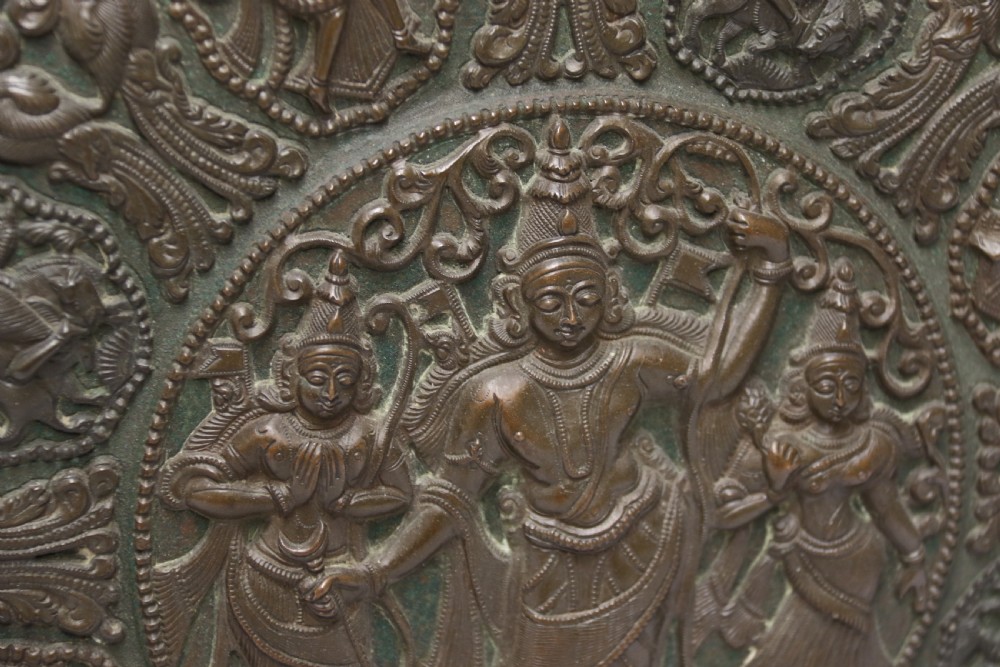 A Superb large Raj period 19th C Indian Copper Charger View III