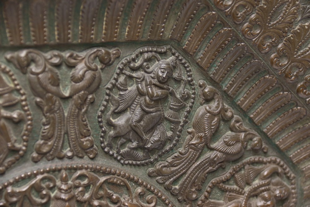 A Superb large Raj period 19th C Indian Copper Charger View V
