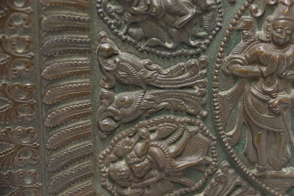 A Superb large Raj period 19th C Indian Copper Charger View VIII