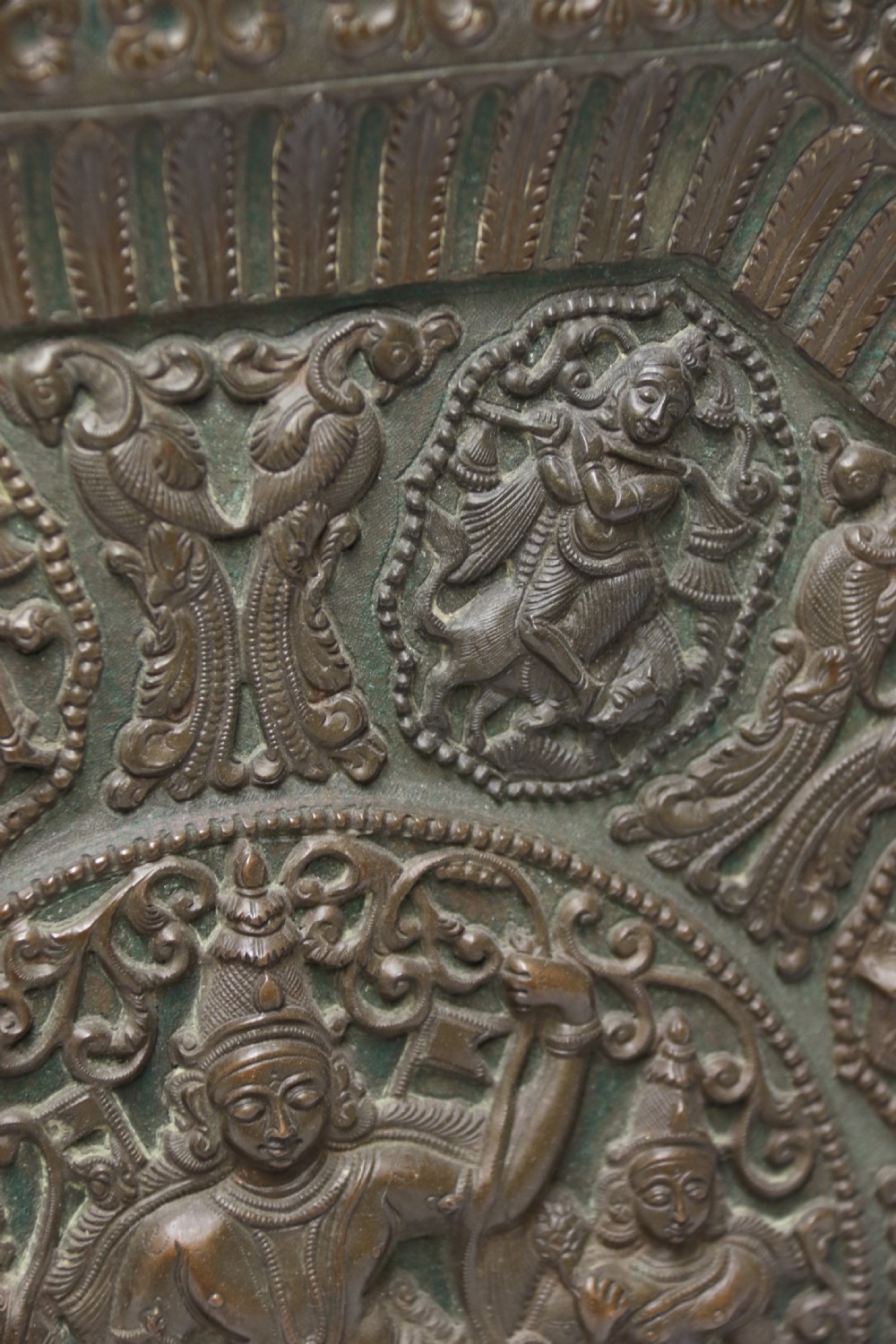 A Superb large Raj period 19th C Indian Copper Charger View IX