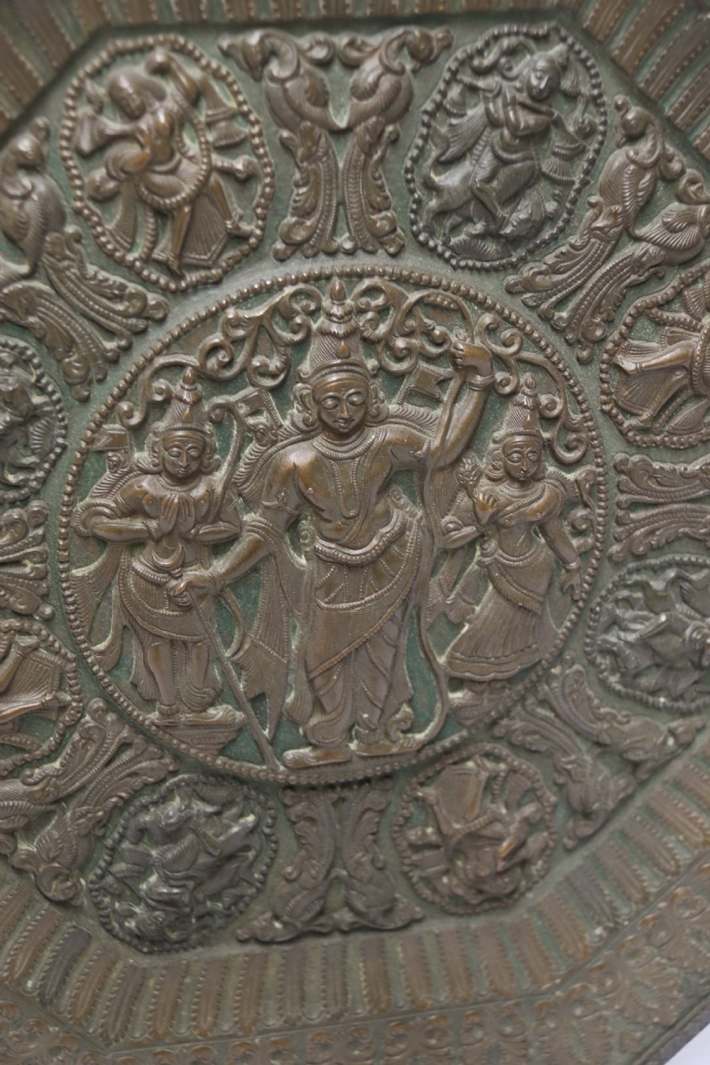 A Superb large Raj period 19th C Indian Copper Charger View X