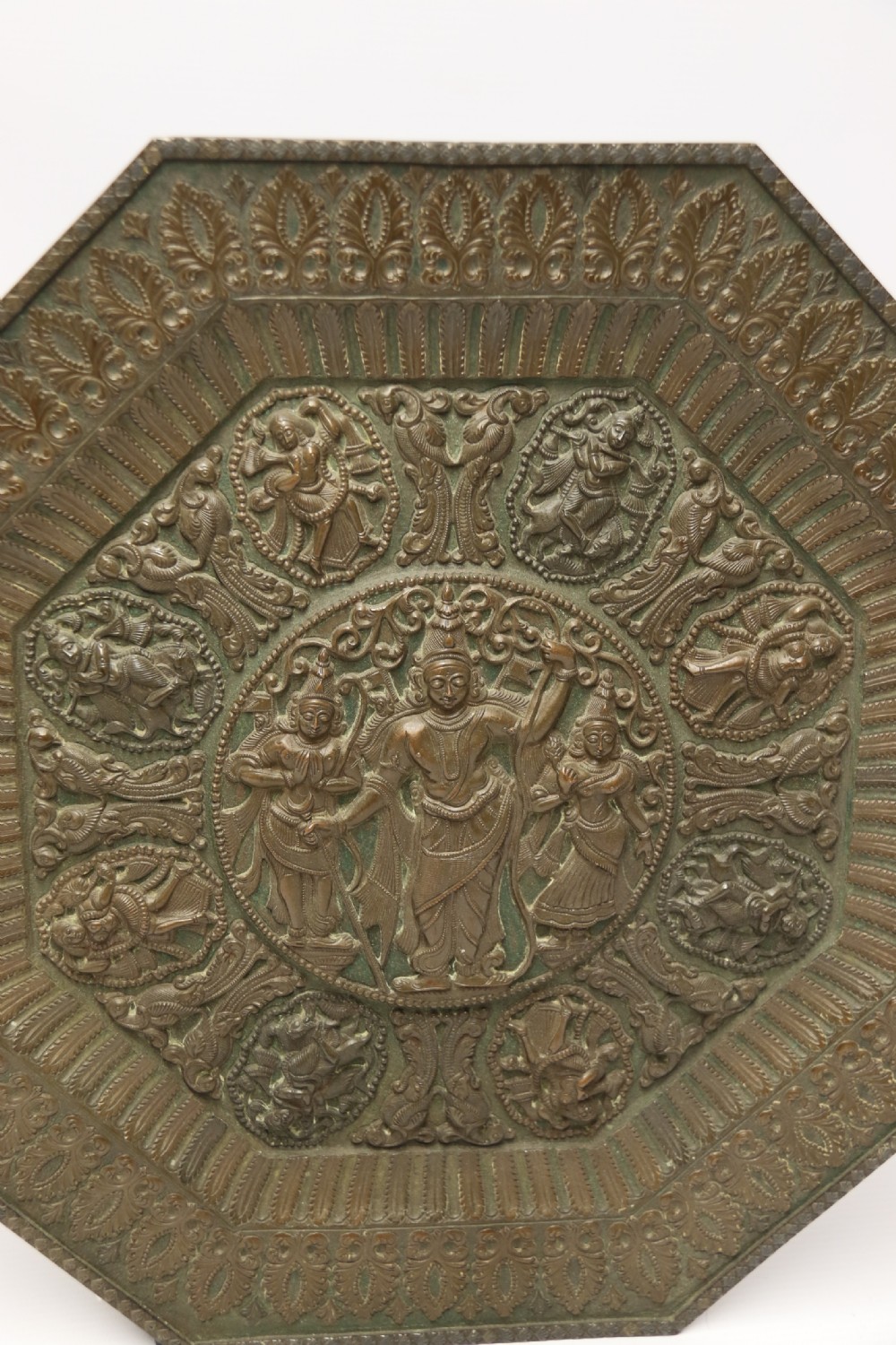 A Superb large Raj period 19th C Indian Copper Charger View XIII