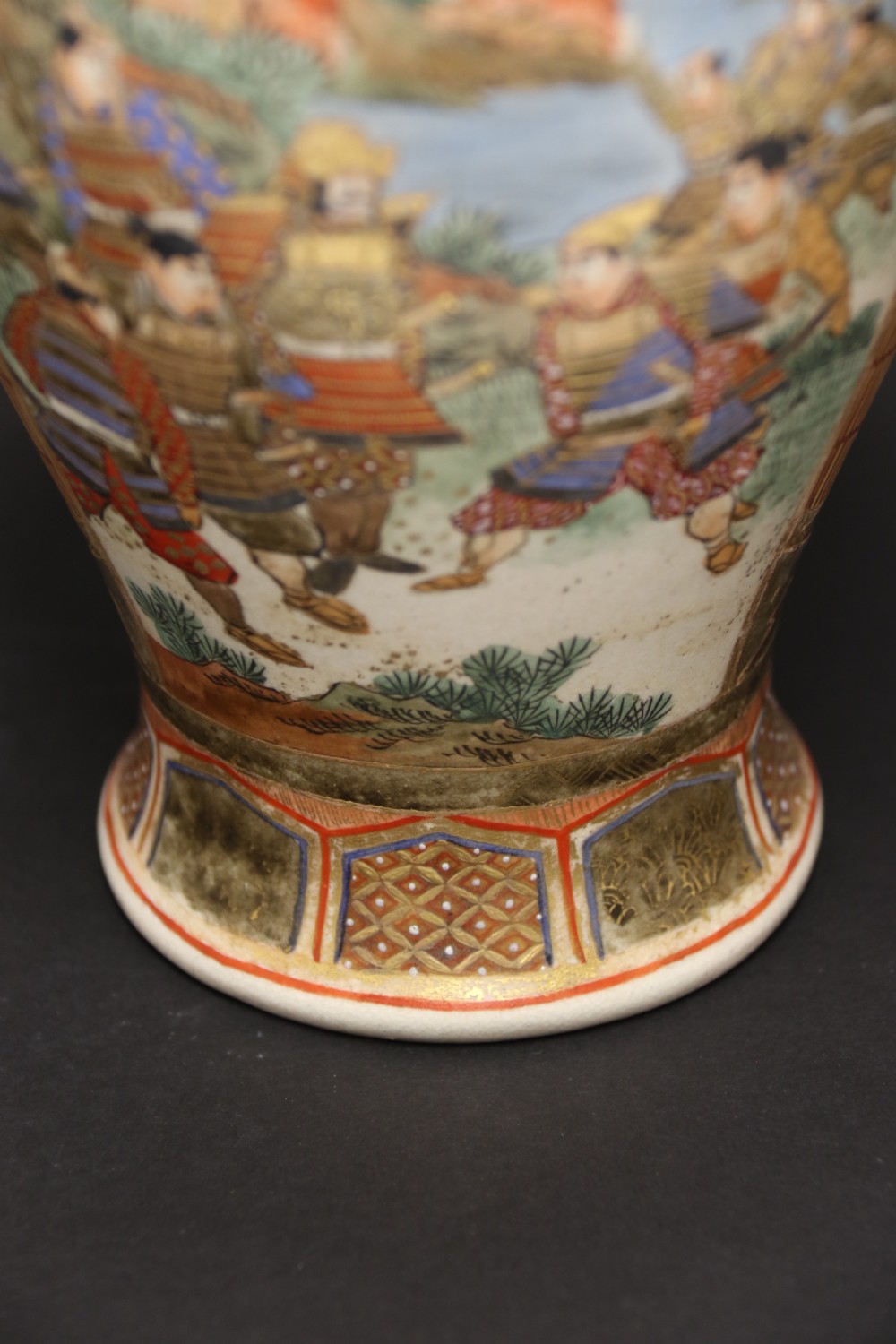 A pair of Japanese Satsuma Vases View XIV