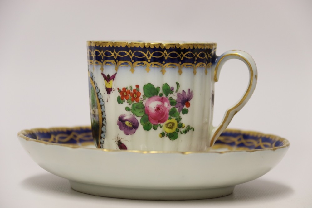 A Lord Henry Thynne First Period Worcester Coffee Can and Saucer by Samson C 1875 View II