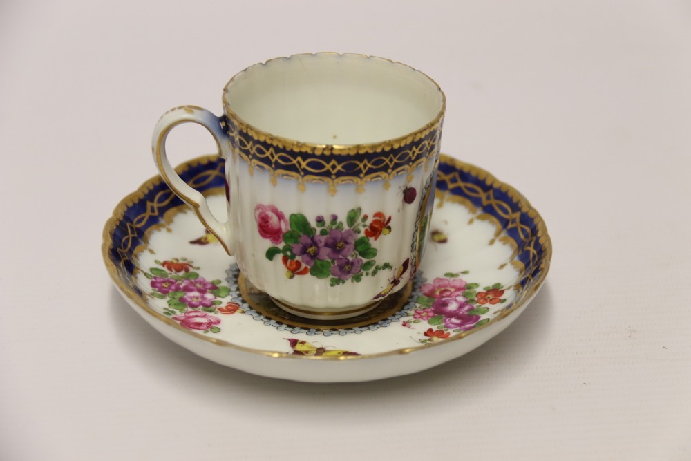 A Lord Henry Thynne First Period Worcester Coffee Can and Saucer by Samson C 1875 View IV