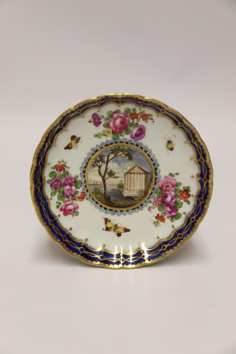 A Lord Henry Thynne First Period Worcester Coffee Can and Saucer by Samson C 1875 View V