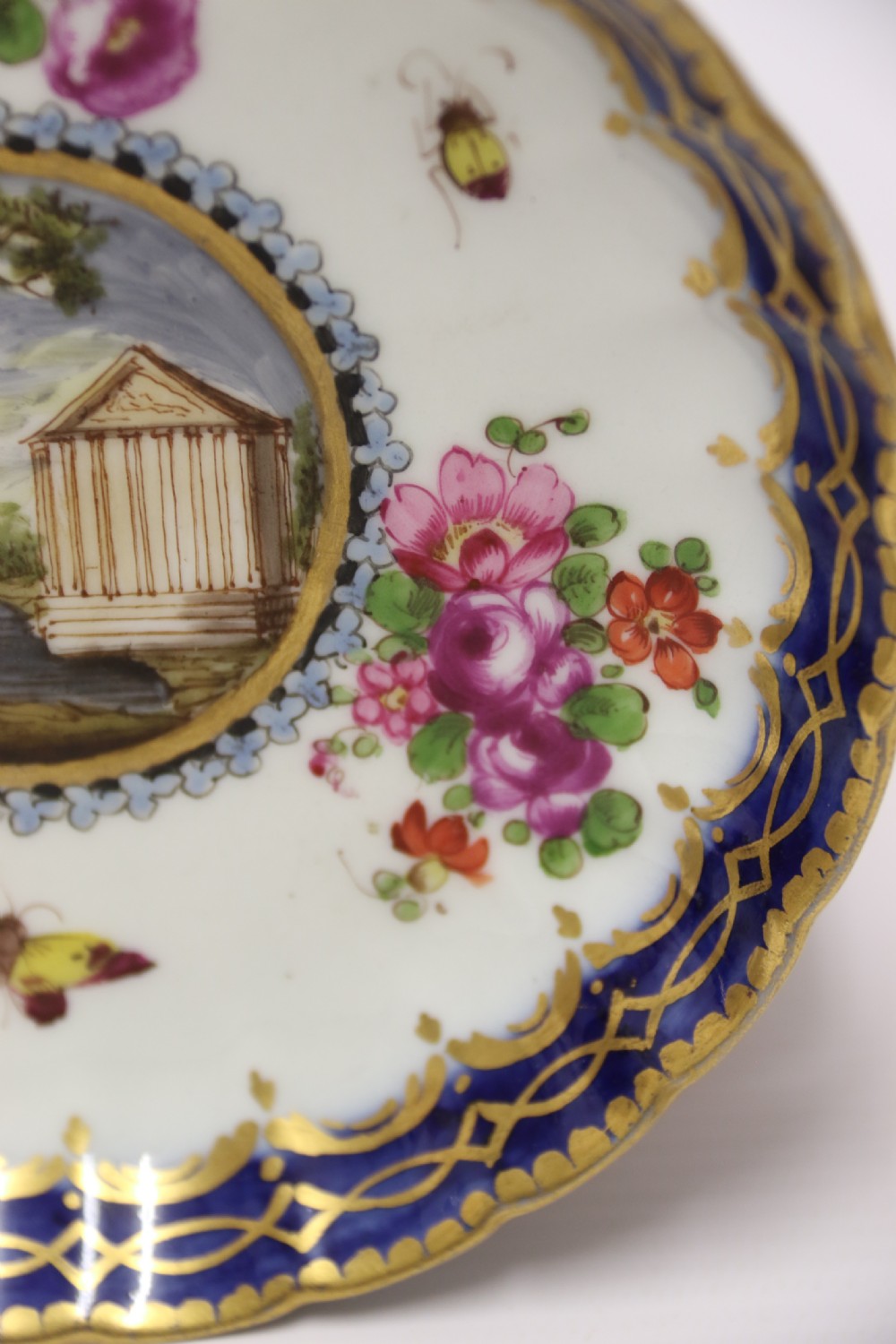 A Lord Henry Thynne First Period Worcester Coffee Can and Saucer by Samson C 1875 View VI