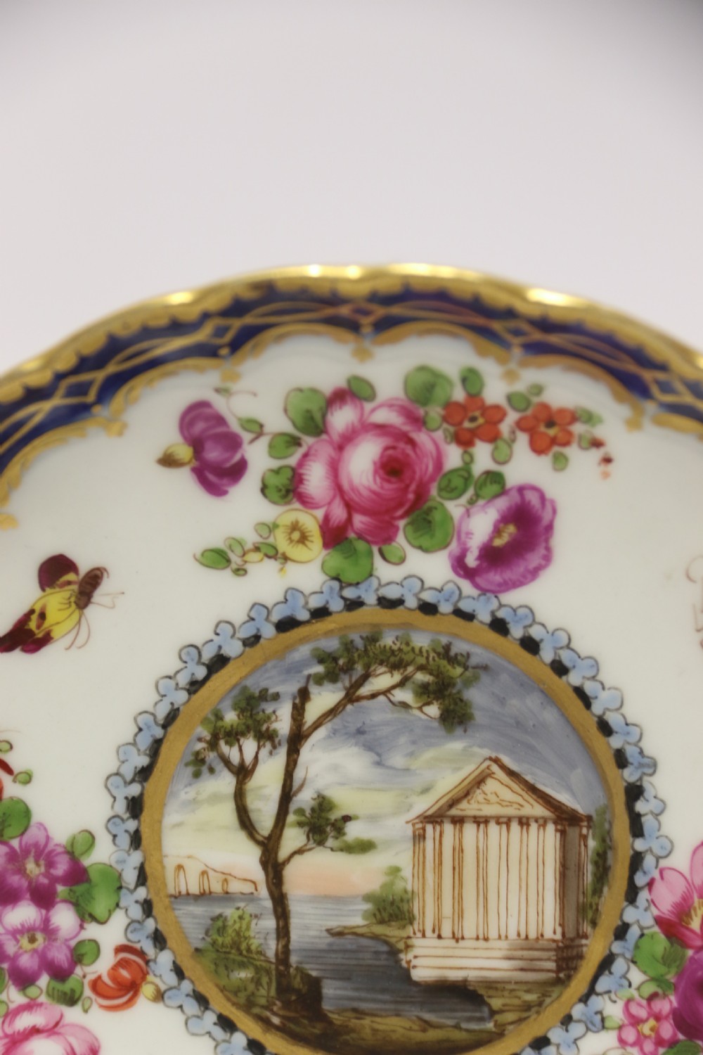A Lord Henry Thynne First Period Worcester Coffee Can and Saucer by Samson C 1875 View IX