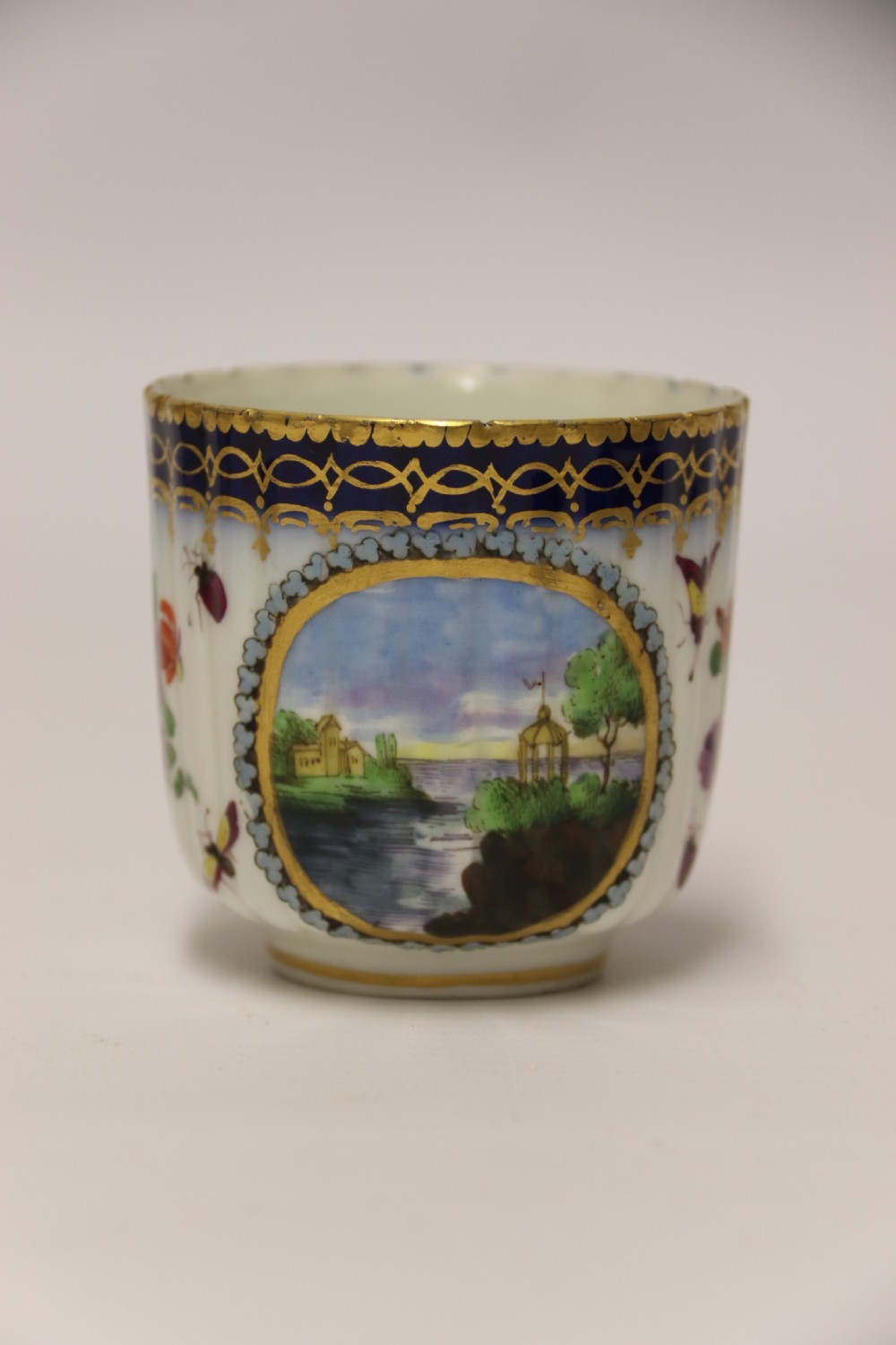 A Lord Henry Thynne First Period Worcester Coffee Can and Saucer by Samson C 1875 View XI