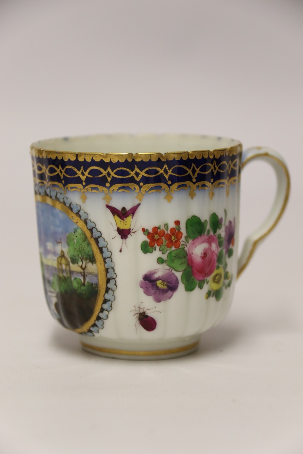 A Lord Henry Thynne First Period Worcester Coffee Can and Saucer by Samson C 1875 View XII