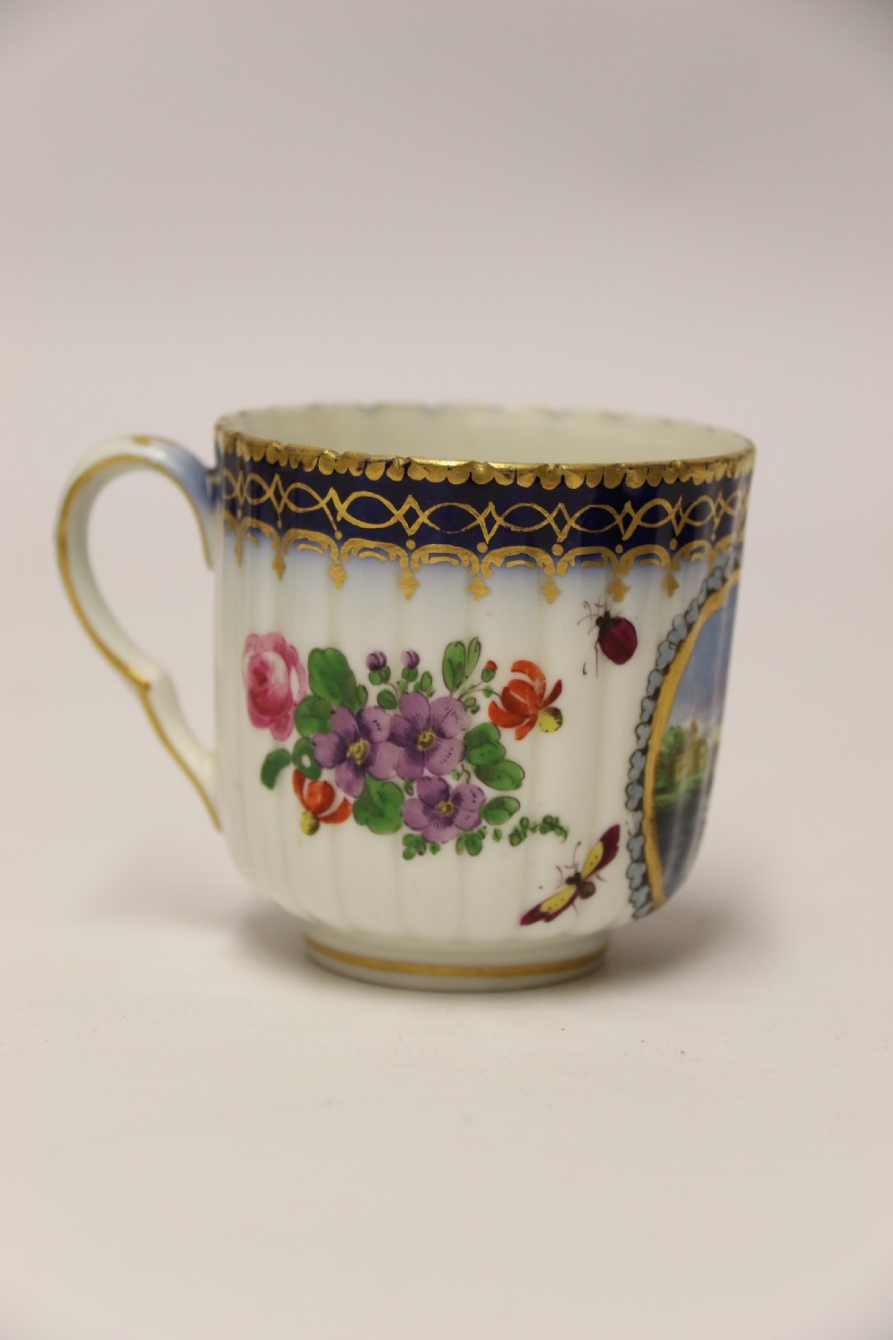A Lord Henry Thynne First Period Worcester Coffee Can and Saucer by Samson C 1875 View XVI