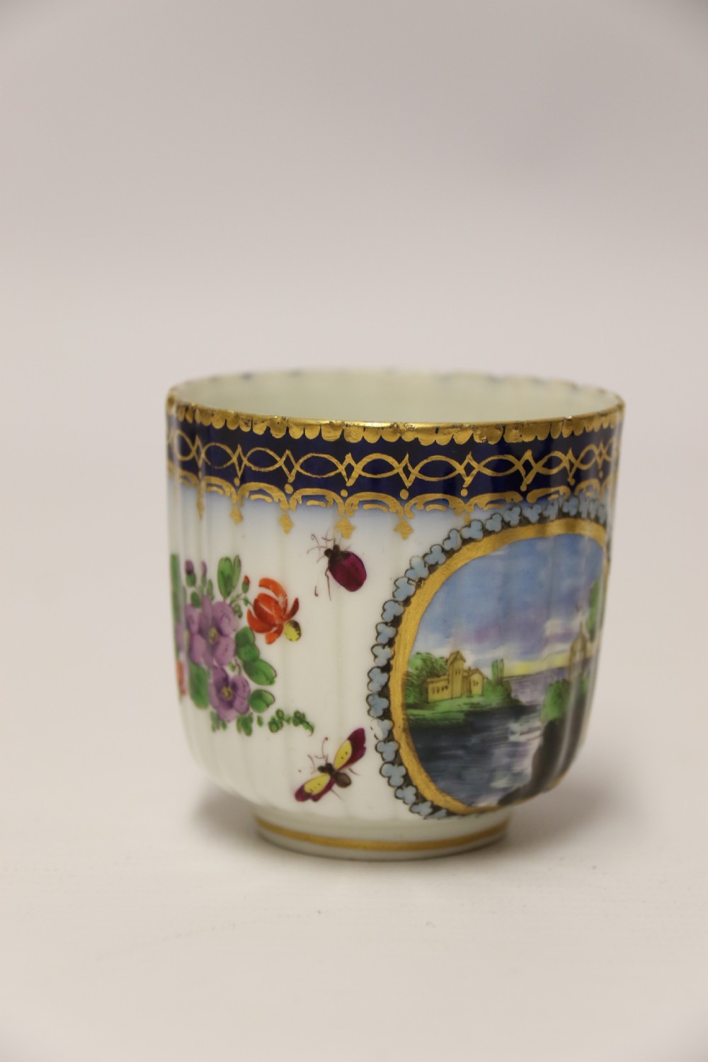 A Lord Henry Thynne First Period Worcester Coffee Can and Saucer by Samson C 1875 View XVII