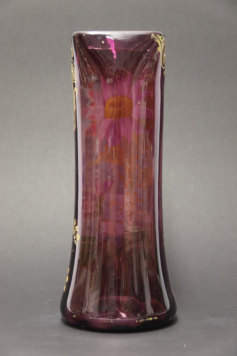 A late 19th C French Enameled  Glass vase attributed to Legras View III