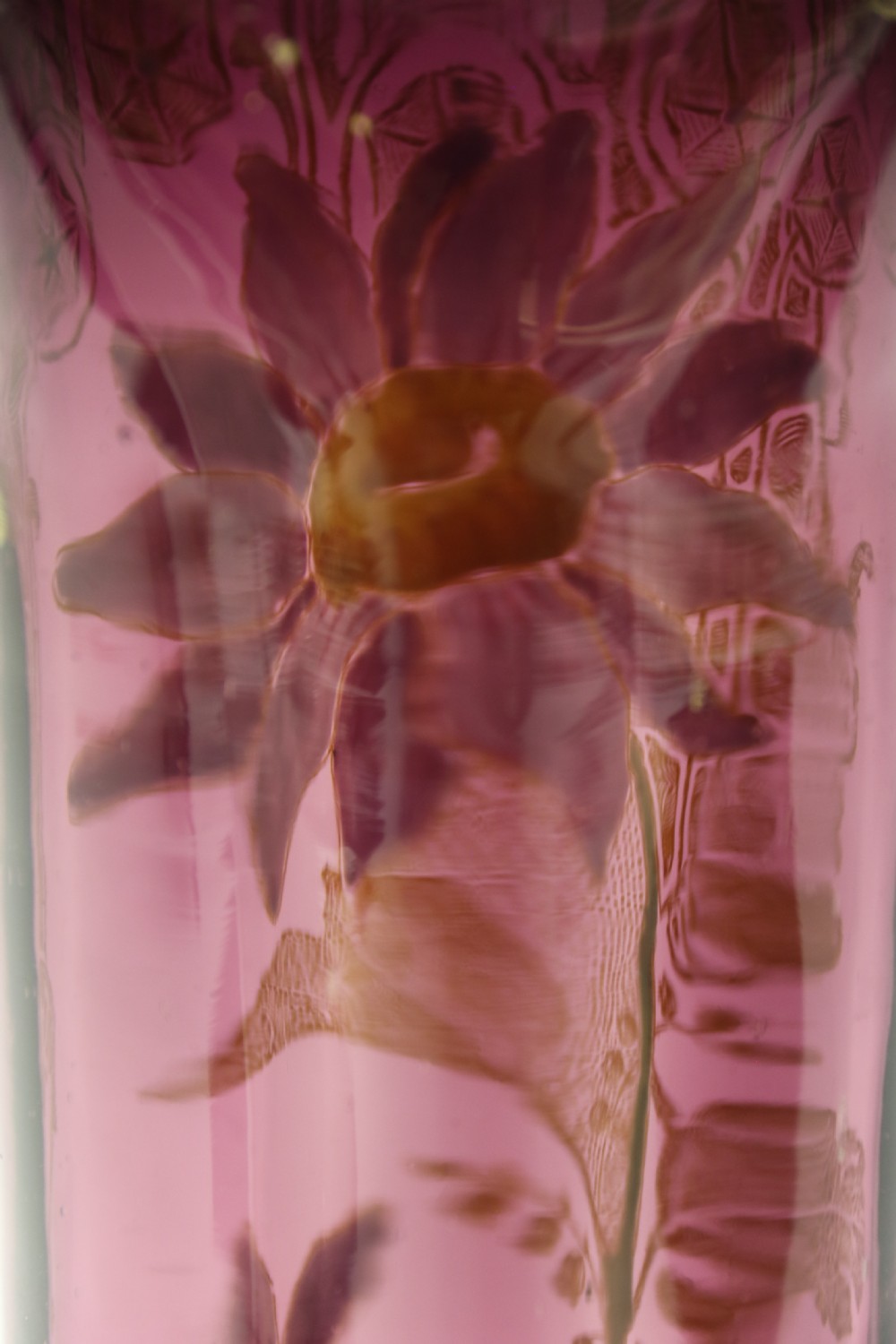 A late 19th C French Enameled  Glass vase attributed to Legras View XIV