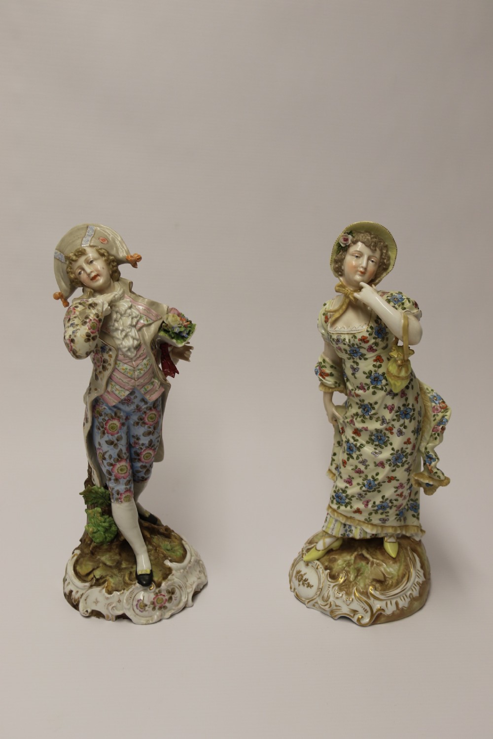 A superb pair of late 19th century Rudolstadt Volkstedt Figures   View XXVI