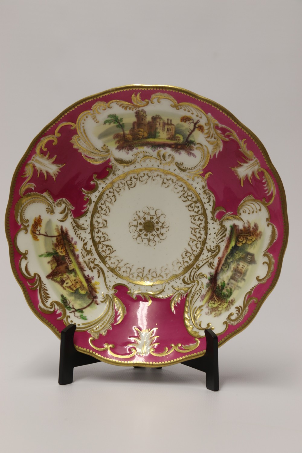 A rare English over sized early 19th century Minton Breakfast cup and saucer. View II