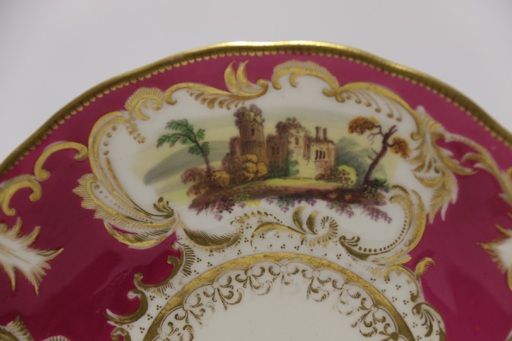A rare English over sized early 19th century Minton Breakfast cup and saucer. View III