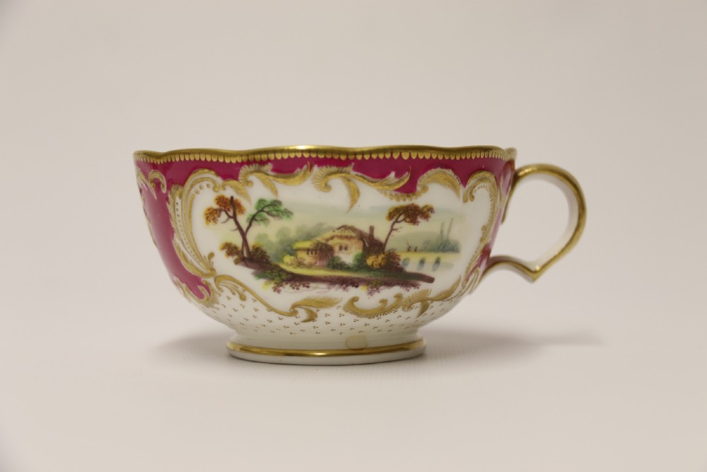 A rare English over sized early 19th century Minton Breakfast cup and saucer. View IX