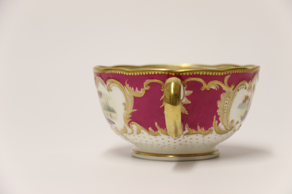 A rare English over sized early 19th century Minton Breakfast cup and saucer. View XII