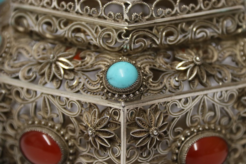 An Indian Filigree work Silver Censer  View VII