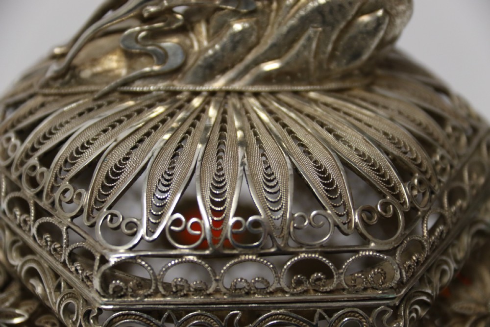 An Indian Filigree work Silver Censer  View VIII