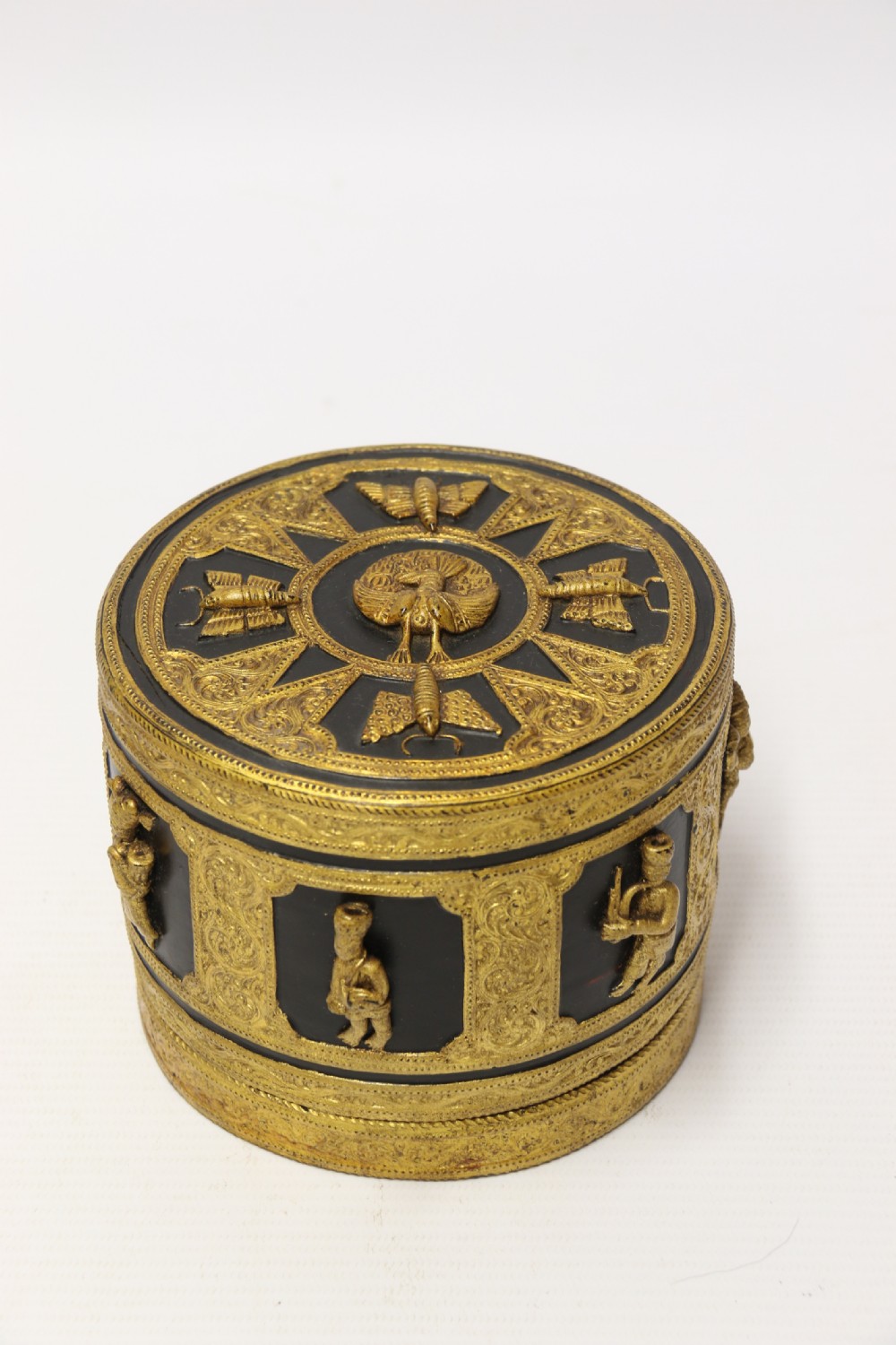 A fine Indian Raj period gilt Papier Mache Box. View VII