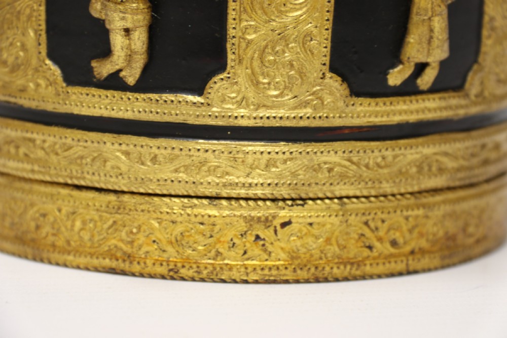 A fine Indian Raj period gilt Papier Mache Box. View X