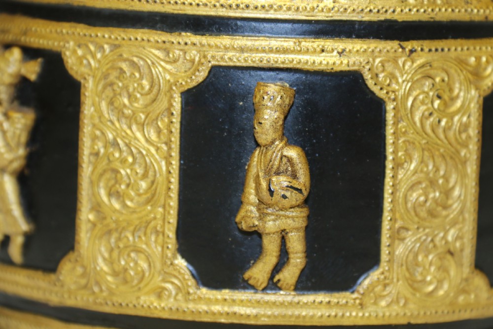 A fine Indian Raj period gilt Papier Mache Box. View XI