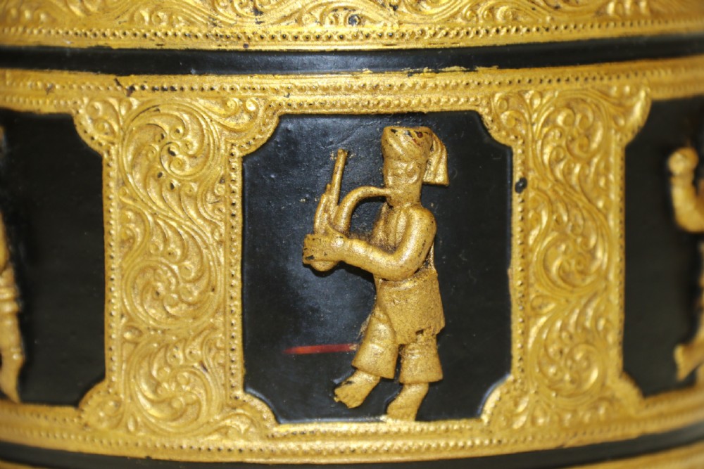 A fine Indian Raj period gilt Papier Mache Box. View XII