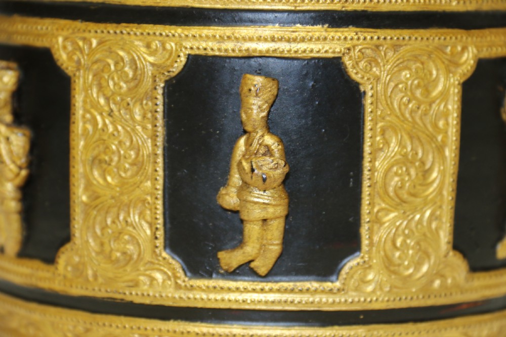 A fine Indian Raj period gilt Papier Mache Box. View XV
