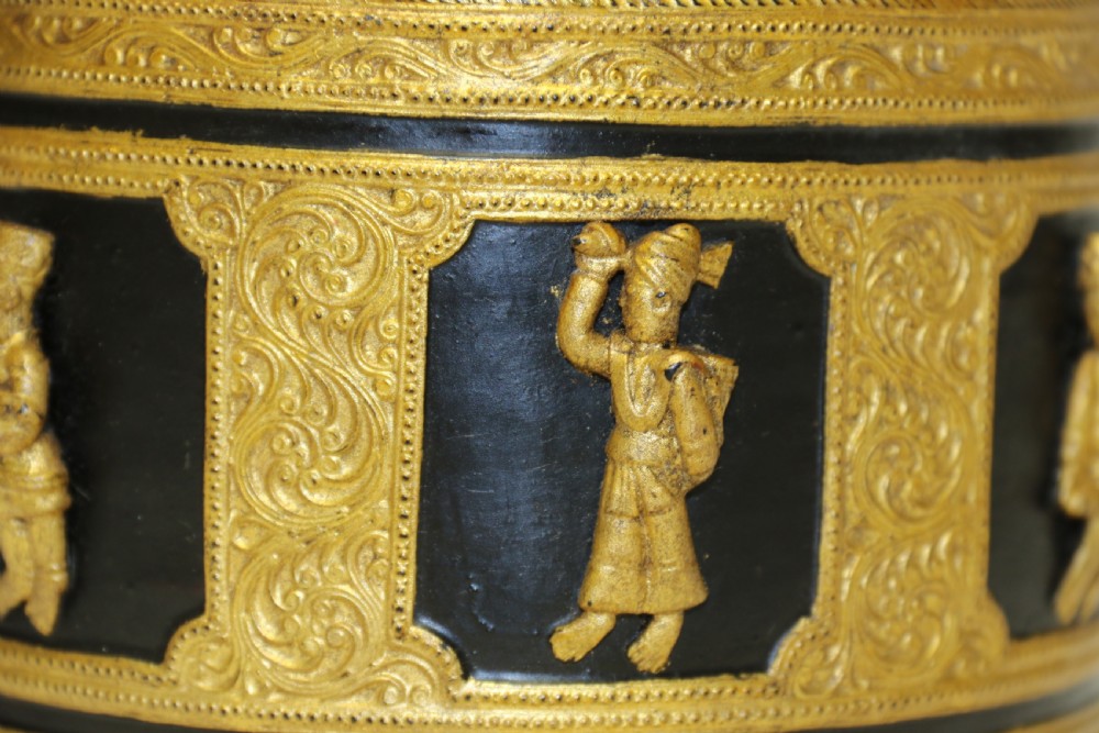 A fine Indian Raj period gilt Papier Mache Box. View XVI