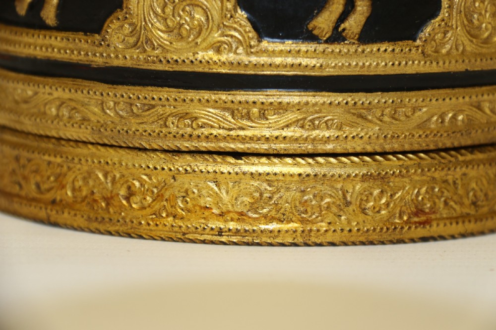 A fine Indian Raj period gilt Papier Mache Box. View XVII