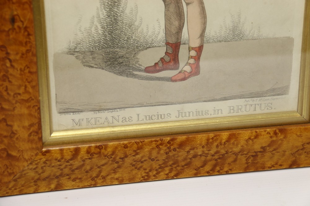 An interesting Pair of English Hand Coloured Regency Theatrical Prints View V