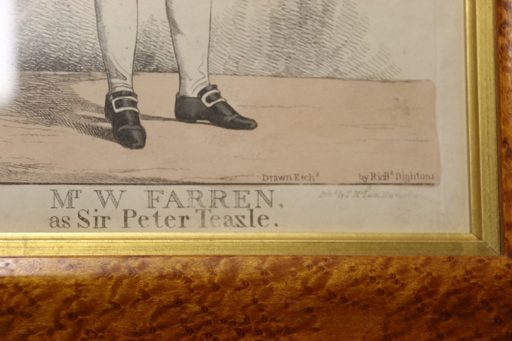An interesting Pair of English Hand Coloured Regency Theatrical Prints View VI